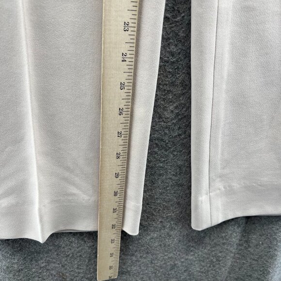 Theory Dress Pants Women 0 Wheat Beige Wide Leg High Rise Modern Crepe 2 Pleated - Picture 4 of 11